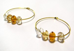 Golden Circles hoop earrings